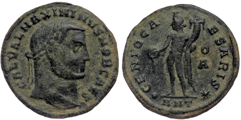 (Bronze, 5,87g, 24mm) Maximinus II AE follis, Antioch. AD 309
GAL VAL MAXIMINVS ...