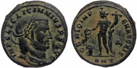 (Bronze, 6,36g, 24mm) Licinius (308-324) Æ Follis. Antioch, AD 310-311 (?) 
Obv: IMP C LIC LICINNIVS (sic!) P F AVG - laureate head right 
Rev: GENIO ...
