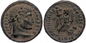 (Bronze, 3,36g, 19mm) CONSTANTINE I THE GREAT (307-337) AE follis, Sirmium, 324-325. 
Obv: CONSTANTINVS - laureate head of Constantine I right 
Rev: S...
