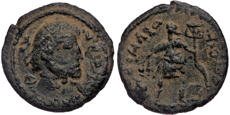 (Bronze, 2,04g, 18mm) Contemporary imitation of Valens or Valentinianus a AE Fol...