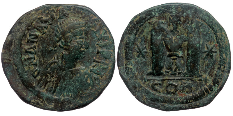 Anastasius I ( Bronze. 18.12 g. 35 mm) AD 491-518. Constantinople Follis or 40 N...