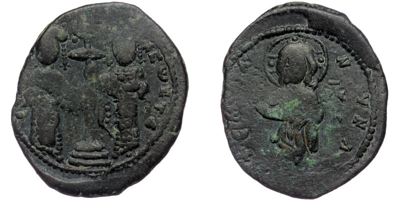 (Bronze, 8,13g, 29mm) Constantine X Ducas and Eudocia (1059-1067) Constantinople...