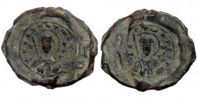 Byzantine Seal. ( Lead.13.47 g. 31 mm)