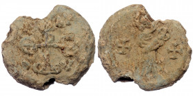 Byzantine Seal. ( Lead.11.74 g. 26 mm)