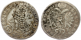(Silver, 1,54g, 22mm) Bohemia. Leopold I 'The Hogmouth' (1657-1705) AR 3 kreuzer, Prauge mint, 1698. 
Obv: LEOPOLDVS : D : G : R :-IMPER : S : A·, lau...