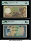 Algeria Banque de l'Algerie 5 Nouveaux Francs 31.7.1959 Pick 118a PMG Very Fine 25; Libya Treasury 1 Pound 1952 Pick 16 PMG Very Fine 25. 

HID0980124...