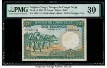 Belgian Congo Banque du Congo Belge 10 Francs 10.12.1941 Pick 14 PMG Very Fine 30. 

HID09801242017

© 2020 Heritage Auctions | All Rights Reserved