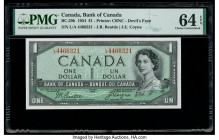 Canada Bank of Canada $1 1954 BC-29b "Devil's Face" PMG Choice Uncirculated 64 EPQ. 

HID09801242017

© 2020 Heritage Auctions | All Rights Reserved