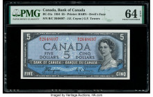 Canada Bank of Canada $5 1954 BC-31a "Devil's Face" PMG Choice Uncirculated 64 EPQ. 

HID09801242017

© 2020 Heritage Auctions | All Rights Reserved