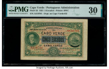 Cape Verde Banco Nacional Ultramarino 5 Escudos 1.1.1921 Pick 33 PMG Very Fine 30. 

HID09801242017

© 2020 Heritage Auctions | All Rights Reserved