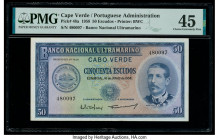 Cape Verde Banco Nacional Ultramarino 50 Escudos 16.6.1958 Pick 48a PMG Choice Extremely Fine 45. Minor rust noted on this example.

HID09801242017

©...