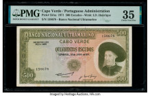Cape Verde Banco Nacional Ultramarino 500 Escudos 29.6.1971 Pick 53Aa PMG Choice Very Fine 35. 

HID09801242017

© 2020 Heritage Auctions | All Rights...