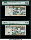 East Caribbean States Central Bank 100 Dollars ND (2015) Pick 55b Two Consecutive Examples PMG Superb Gem Unc 68 EPQ; Superb Gem Unc 67 EPQ. 

HID0980...