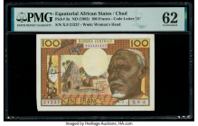 Equatorial African States Banque Centrale des Etats de l'Afrique Equatoriale 100 Francs ND (1963) Pick 3a PMG Uncirculated 62. Previously mounted. 

H...