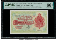 Falkland Islands Government of the Falkland Islands 5 Pounds 30.1.1975 Pick 9b PMG Gem Uncirculated 66 EPQ. 

HID09801242017

© 2020 Heritage Auctions...