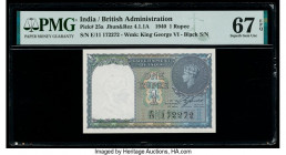 India Government of India 1 Rupee 1940 Pick 25a Jhun4.1.1A PMG Superb Gem Unc 67 EPQ. This is one of a consecutive pair in this sale. 

HID09801242017...