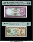 Macau Banco Nacional Ultramarino 50; 10 Patacas 8.8.1981; 12.5.1984 Pick 60a; 64 Two Examples PMG Gem Uncirculated 65 EPQ (2). 

HID09801242017

© 202...