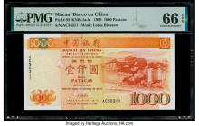 Macau Banco Da China 1000 Patacas 16.10.1995 Pick 95 KNB11a-b PMG Gem Uncirculated 66 EPQ. 

HID09801242017

© 2020 Heritage Auctions | All Rights Res...