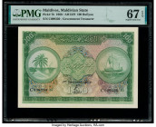 Maldives Maldivian State Government 100 Rufiyaa 1960 / AH1379 Pick 7b PMG Superb Gem Unc 67 EPQ. 

HID09801242017

© 2020 Heritage Auctions | All Righ...