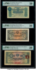 Mozambique Banco Da Beira (2); Companhia de Mocambique 20; 50 Centavos; 1 Libra 15.9.1919 (2); 1.11.1930 Pick R2a; R3b; R24a Three Examples PMG Very F...