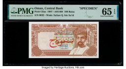 Oman Central Bank of Oman 100 Baisa 1987 / AH1408 Pick 22as Specimen PMG Gem Uncirculated 65 EPQ. 

HID09801242017

© 2020 Heritage Auctions | All Rig...