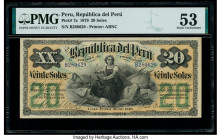 Peru Republica Del Peru 20 Soles 30.6.1879 Pick 7a PMG About Uncirculated 53. 

HID09801242017

© 2020 Heritage Auctions | All Rights Reserved