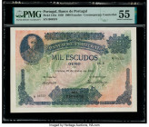 Portugal Banco de Portugal 1000 Escudos 10.7.1920 Pick 125x Contemporary Counterfeit PMG About Uncirculated 55. This is the only example graded in the...