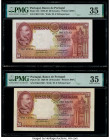 Portugal Banco de Portugal 20 Escudos 13.5.1938; 27.2.1940 Pick 143 Two Examples PMG Choice Very Fine 35 (2). 

HID09801242017

© 2020 Heritage Auctio...