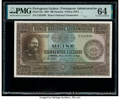 Portuguese Guinea Banco Nacional Ultramarino, Guine 500 Escudos 30.6.1964 Pick 42a PMG Choice Uncirculated 64. 

HID09801242017

© 2020 Heritage Aucti...