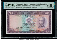 Portuguese Guinea Banco Nacional Ultramarino, Guine 500 Escudos 27.7.1971 Pick 46a PMG Gem Uncirculated 66 EPQ. 

HID09801242017

© 2020 Heritage Auct...