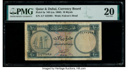 Qatar & Dubai Currency Board 10 Riyals ND (ca. 1960) Pick 3a PMG Very Fine 20. 

HID09801242017

© 2020 Heritage Auctions | All Rights Reserved