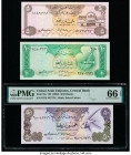 United Arab Emirates Central Bank 5; 10; 50 Dirhams ND (1982) Pick 7a; 8a; 9a Three Examples PMG Gem Uncirculated 66 EPQ; Crisp Uncirculated (2). 

HI...