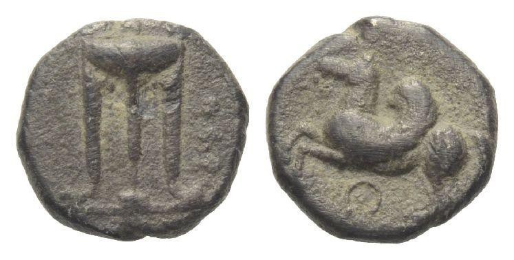 Triobol AR
Bruttium, Krotton, 525-425 BC, Tripod / Pegasos
11 mm, 1,20 g
HN I...