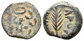 Prutah Æ
Judaea, Jerusalem, Judaea, Jerusalem, Procurators, Porcius Festus AD, 59-62
18 mm, 2,05 g