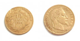 10 Francs AV
Napoleon III, 1863, Gold 900/1000
3,22 g
