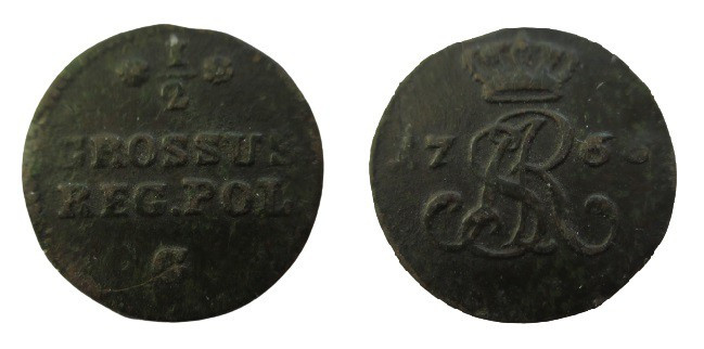 ½ Groschen
Kingdom of Poland, SAP 1766
2g