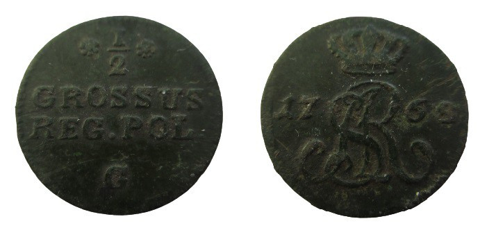 ½ Groschen
Kingdom of Poland, SAP 1768
2g