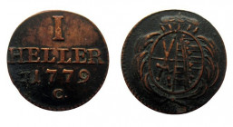 1 Heller
Sachsen, 1799
18 mm, 2,86 g