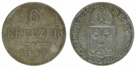6 Kreuzer AR
Wien 1849
20 mm, 2 g