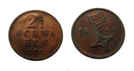 2 ½ Schwaren
Bremen, 1853
21 mm, 3,11 g