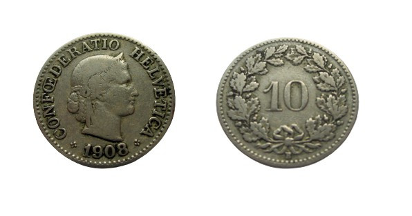 10 Centimes
Schweiz, 1908
2g