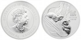 1 Dollar AR
1 Oz Silver, Australia, 2020, Mouse
31,10 g