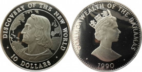 10 Dollars AR
Bahamas, Elizabeth II, Discovery of the New World
38 mm, 28,50 g
KM #133