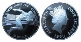 10 Dollars AR
Cook Islands, Elizabeth II, Olympic Games 1992
40 mm, 20 g