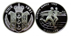 10 Dollars AR
Olympic Games 1992, Niue 1991