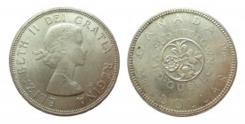 1 Dollar AR
Canada, Royal Canadian Mint, Ottawa, 1964, Silver 800/1000
36 mm, 23,20 g