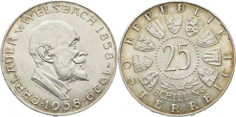 25 Schilling AR
Austria, Carl Auer von Welsbach, 1958
XXX