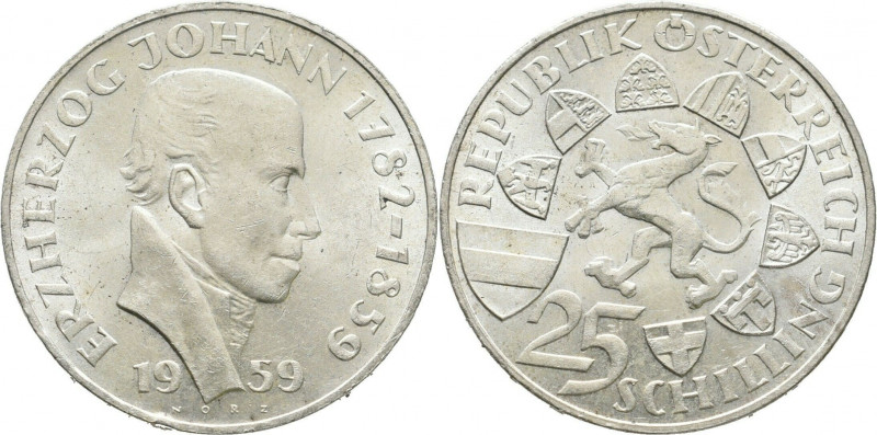 25 Schilling AR
Austria, Erzherzog Johann 1782-1859
XXX
