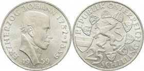 25 Schilling AR
Austria, Erzherzog Johann 1782-1859
XXX