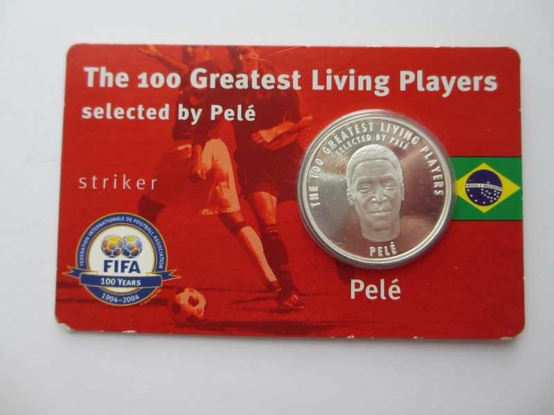 Silver 925/100
The 100 Greatest Living Players, PELE (Edson Arantes do Nascimen...